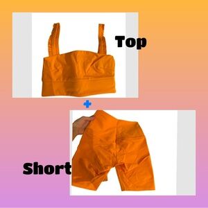 Bandier SET Orange Activewear Top and short :) deal